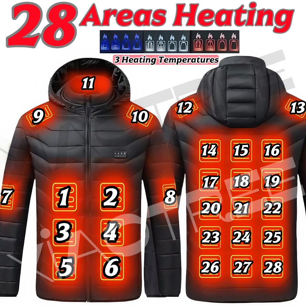 Winter Clothing Matching - 28 Alan Erkek Kadın Isıtma Ceketi