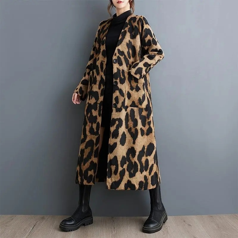 Retro Moda Leopar Baskı Yün Tr - Winter Clothing Layers incelemesi ve fiyatı
