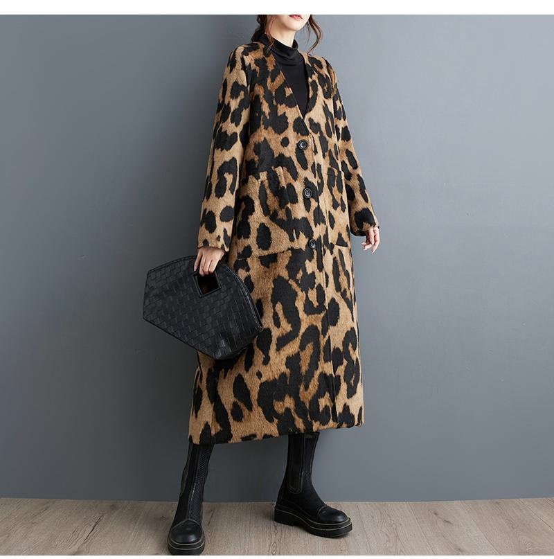 Retro Moda Leopar Baskı Yün Tr - Winter Clothing Layers incelemesi ve fiyatı