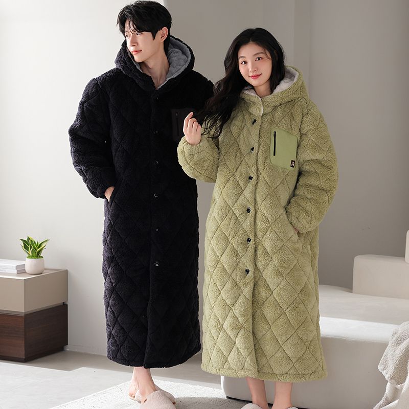 Kış Çift Robe Kapşonlu Pijama  - Winter Clothing Layers incelemesi ve fiyatı